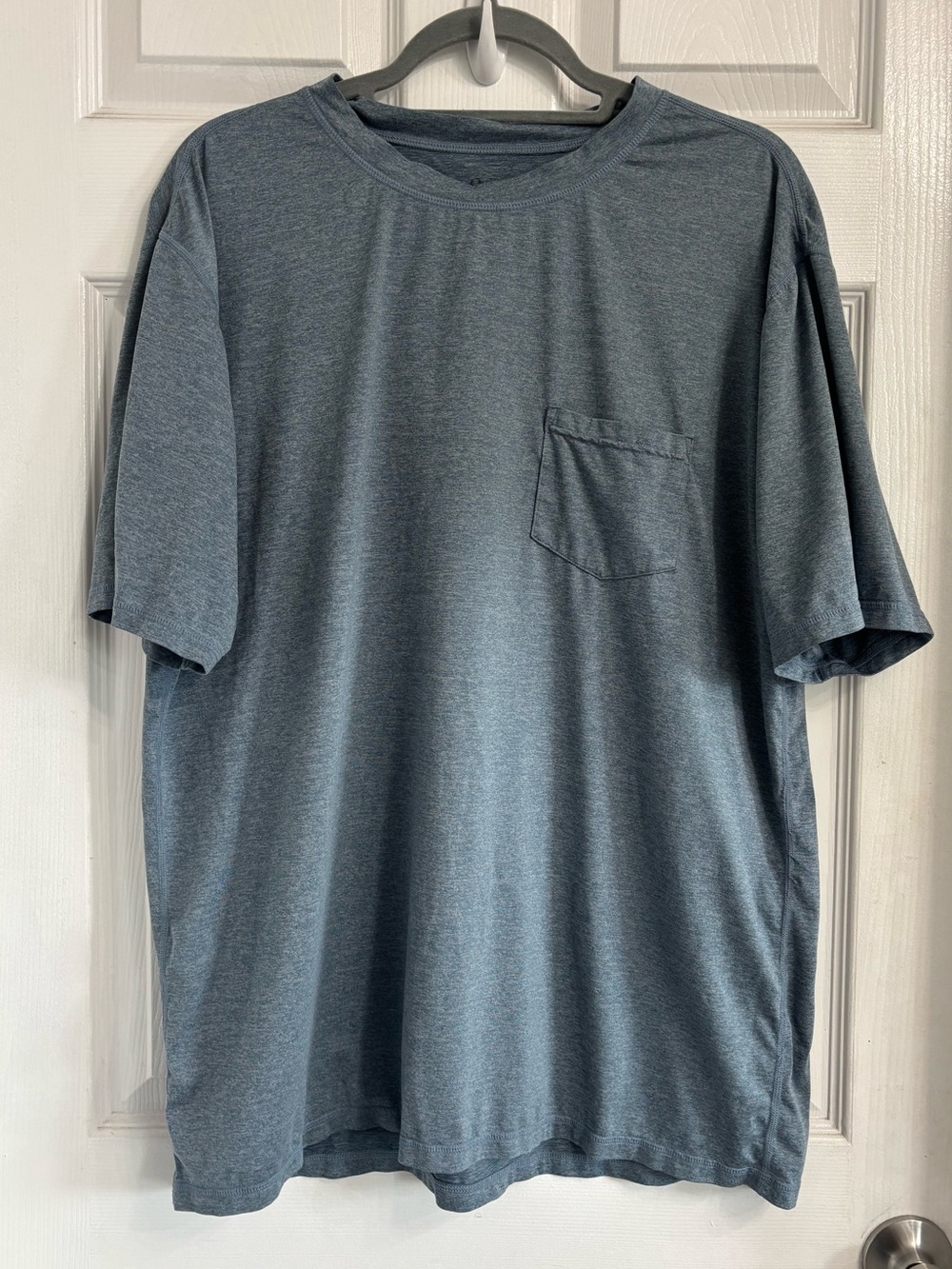 Quince Men’s Heather Blue Short-Sleeve Pocket Tee XL